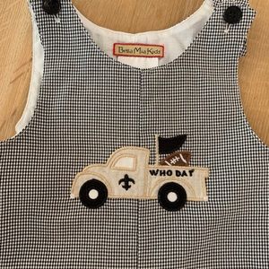 Saints themed Jon Jon - shorts - size 24 months